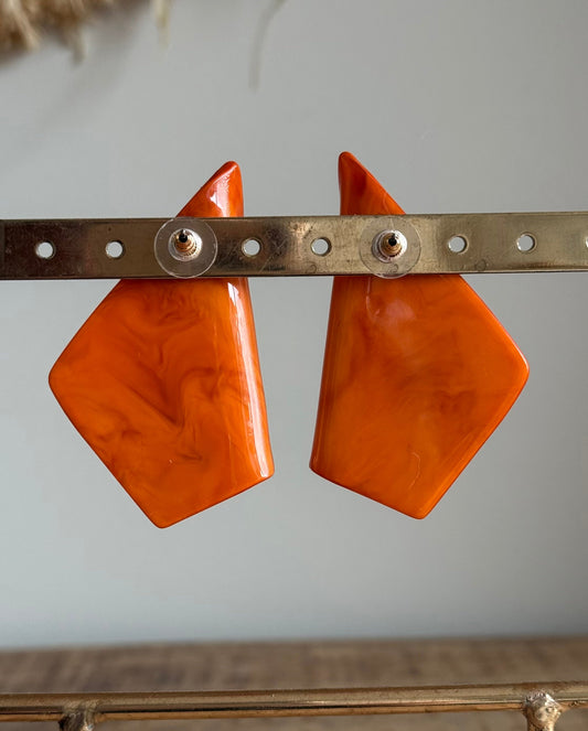 Pendientes resina Orange